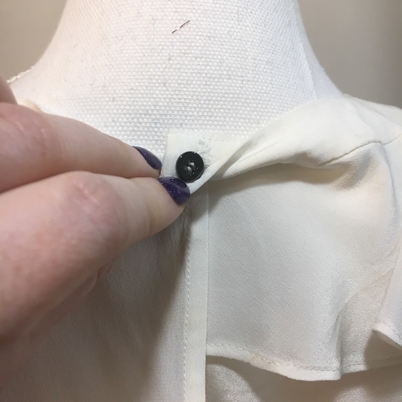 Antonio Melani Asymmetrical Ruffle Silk Top - Picture 7 of 8